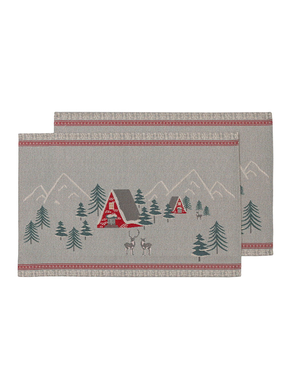 LCW HOME New Year Themed Printed Tapestry Table Mat 2-Pack 33x50 Cm -W1HT33Z8-F9C
