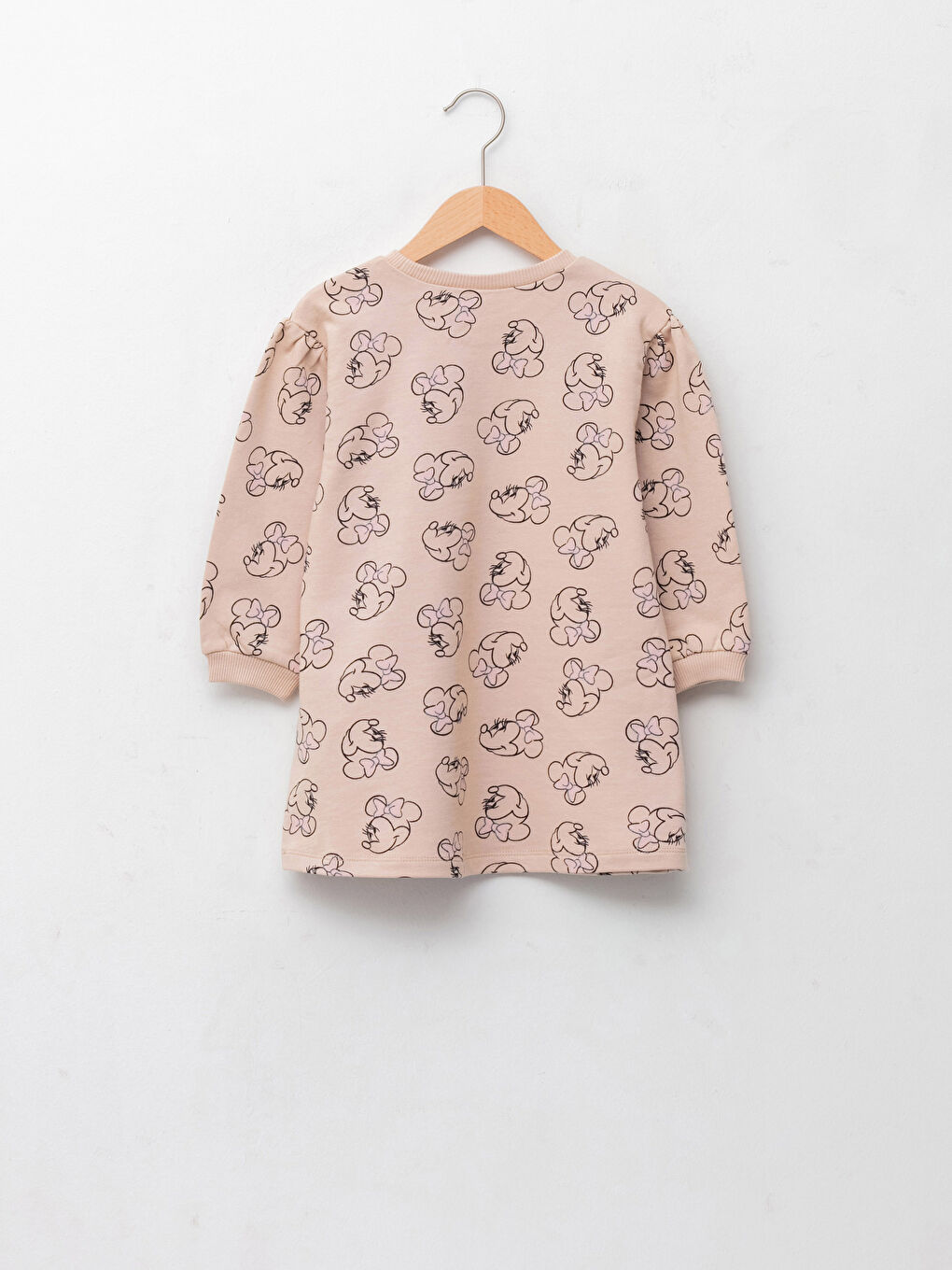 Rochie Bebeluși Fete Bumbac Imprimat Minnie Mouse Mânecă Lungă cu Guler-1