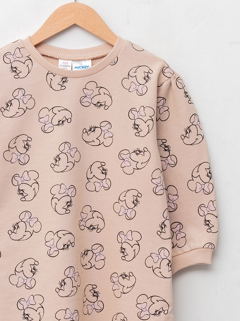 Rochie Bebeluși Fete Bumbac Imprimat Minnie Mouse Mânecă Lungă cu Guler-2