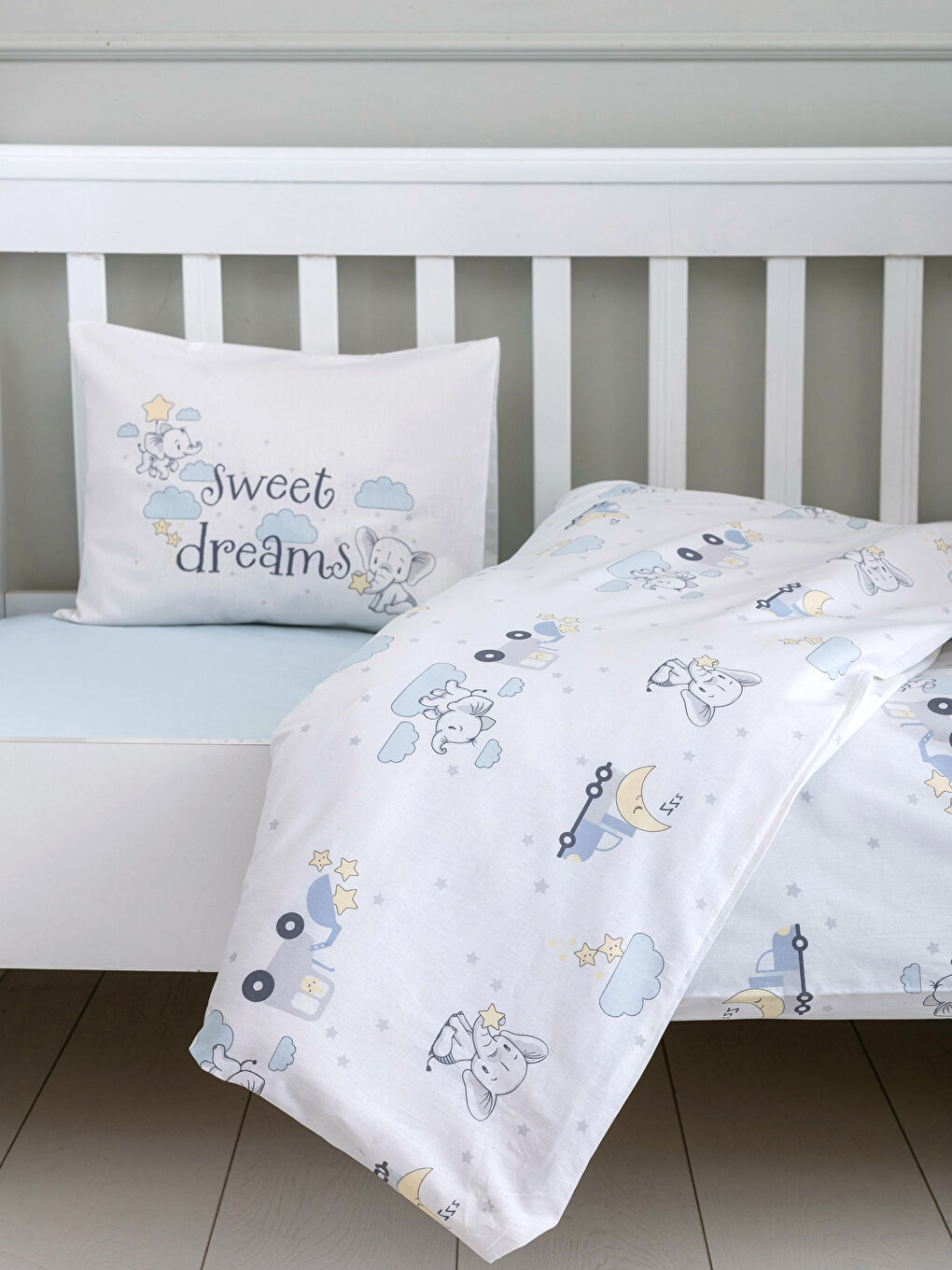 طقم غطاء لحاف أطفال ولادي منسوج ومطبوع