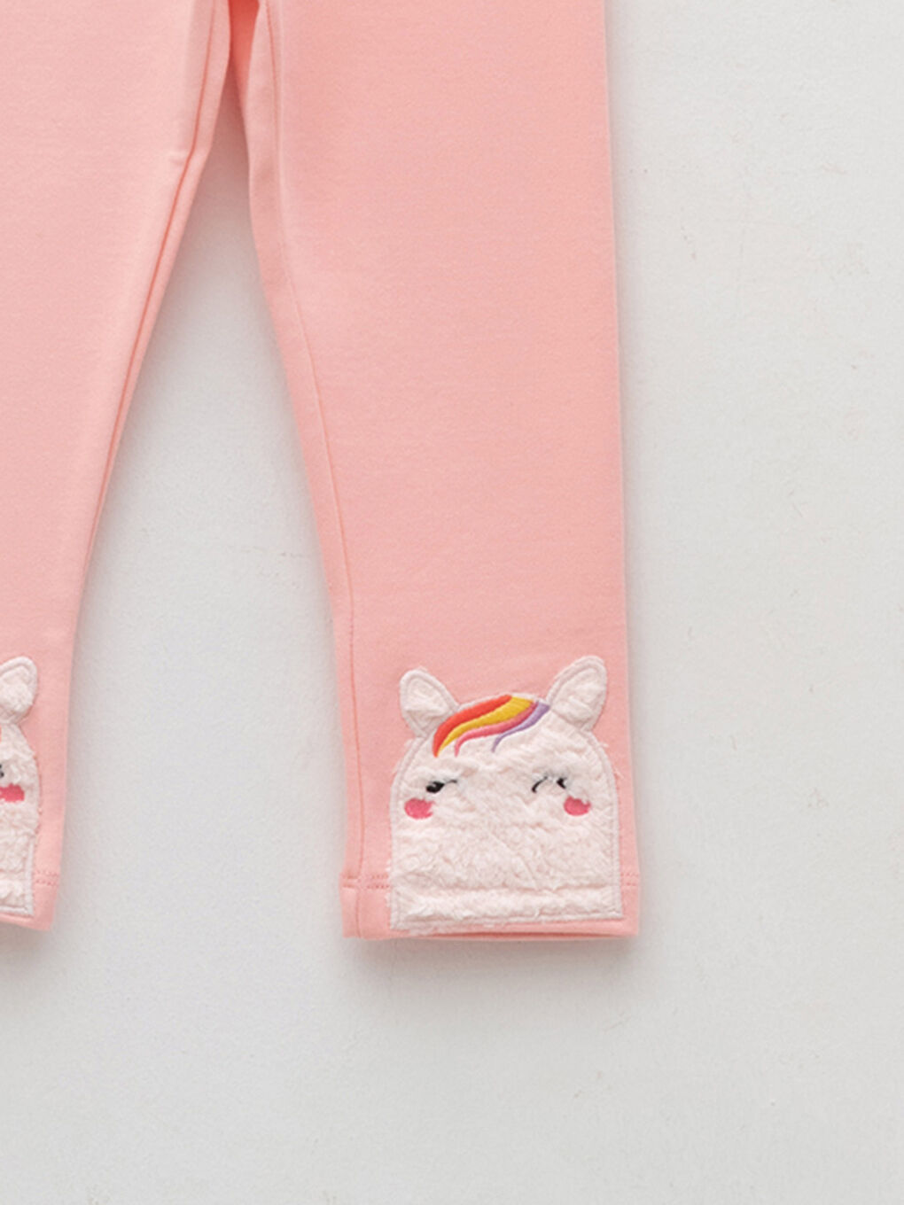 Beli Lastikli Nakış Detaylı Kız Bebek Tayt-2