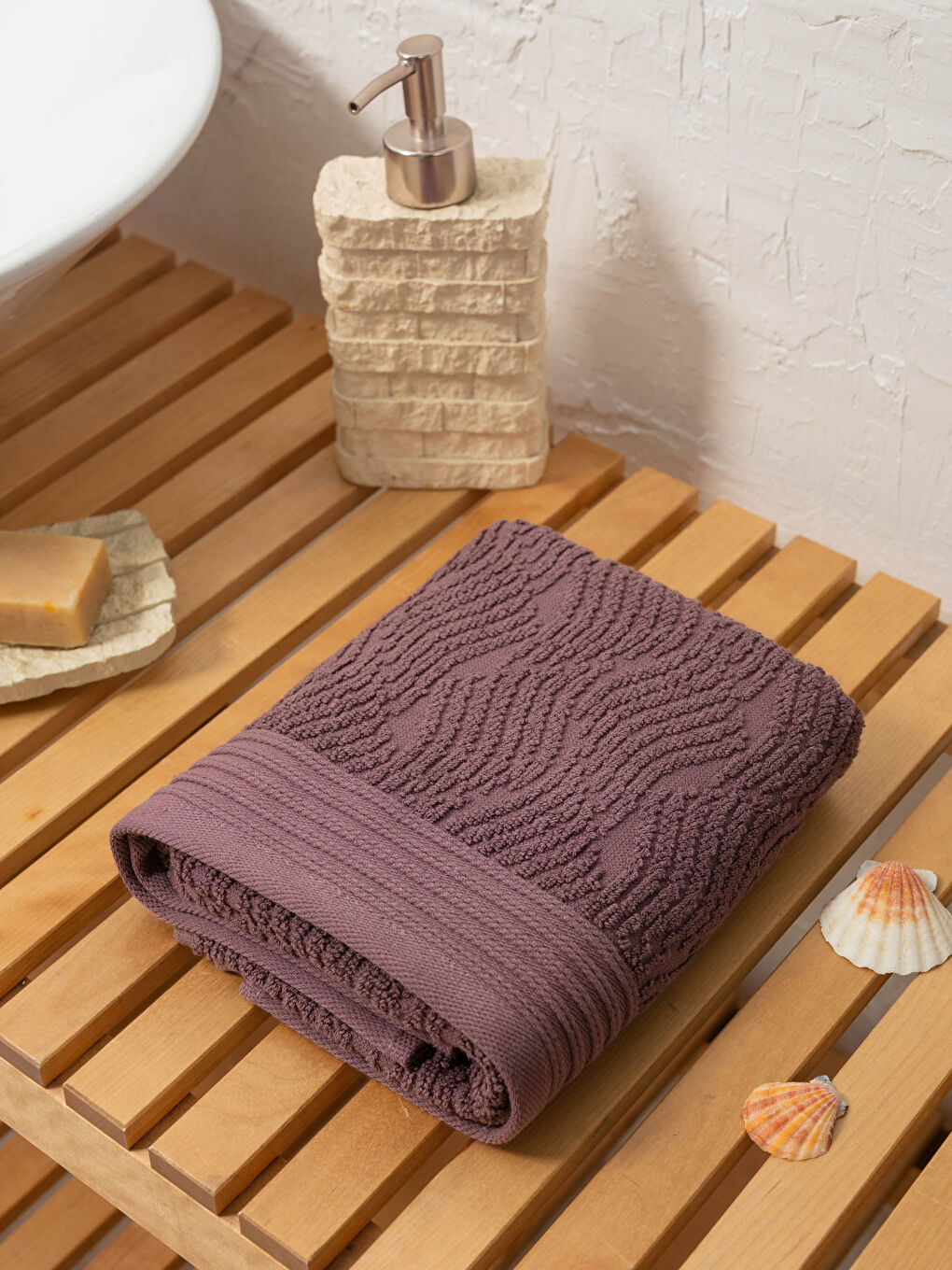 LCW HOME Jacquard Curl Face Towel 50x80 Cm -W1HY00Z8-UZL