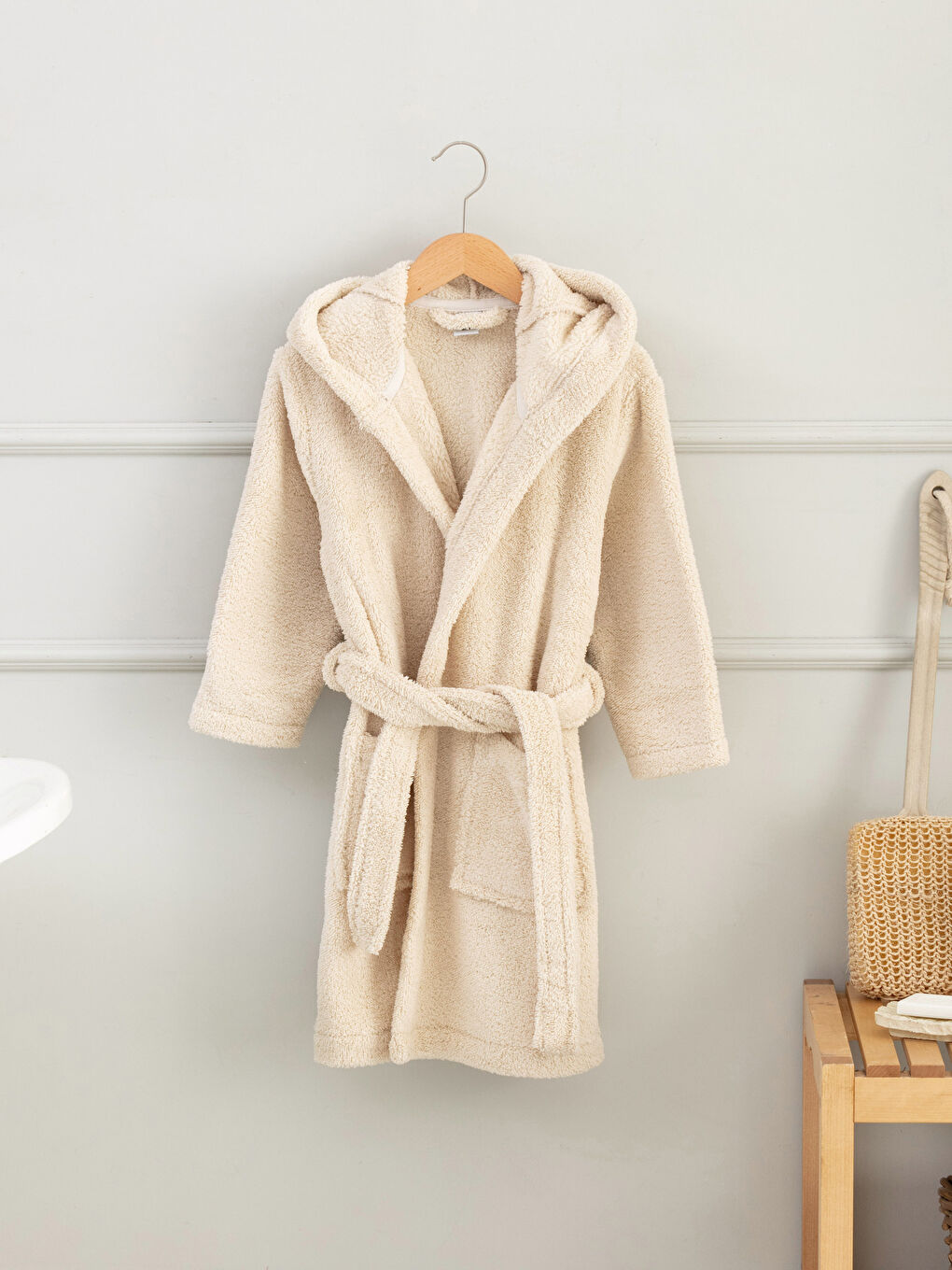 Long Girl Dressing Gown with Hood