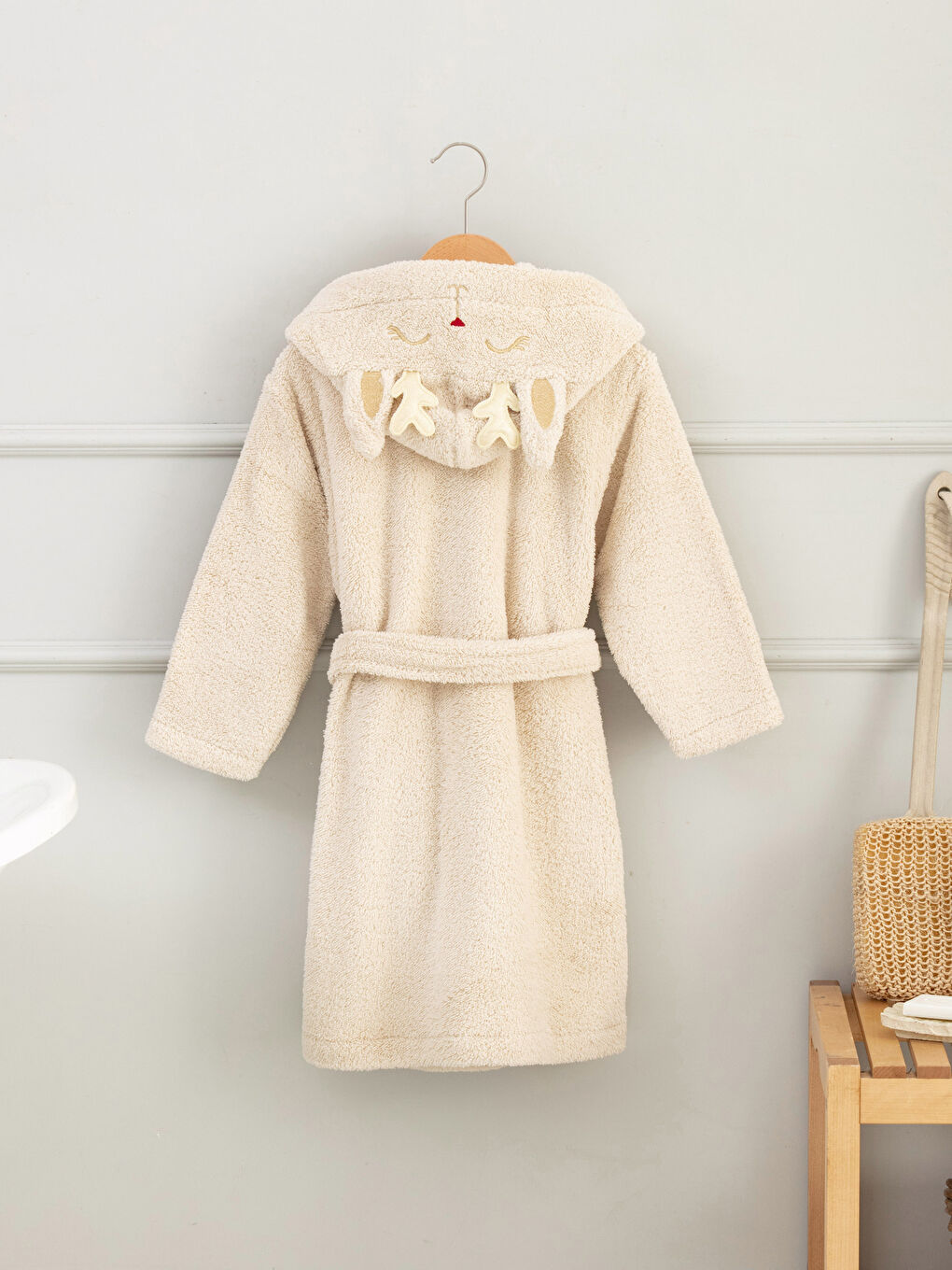 Long Girl Dressing Gown with Hood-1