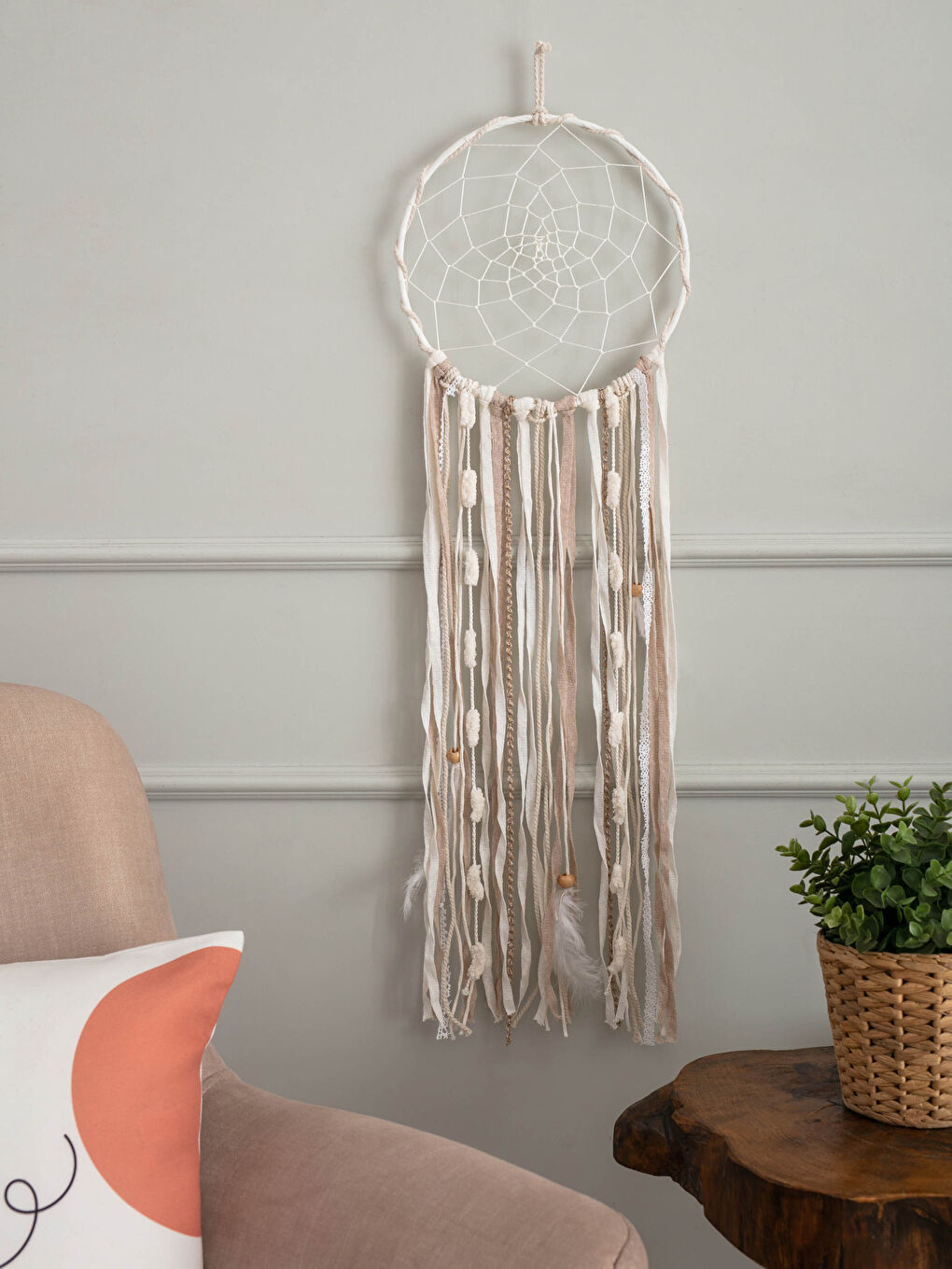 Macrame Hanging Decorative Wall Ornament 25 Cm