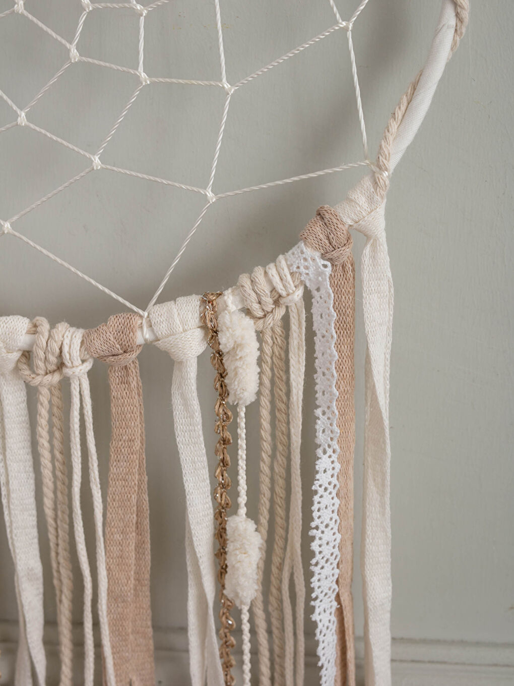 Macrame Hanging Decorative Wall Ornament 25 Cm-1