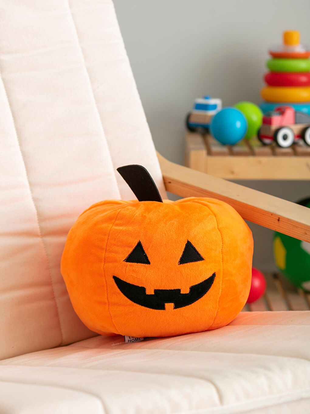 LCW HOME Embroidery Detailed Filled Plush Baby Pumpkin Pillow -W1HY83Z1-LSR