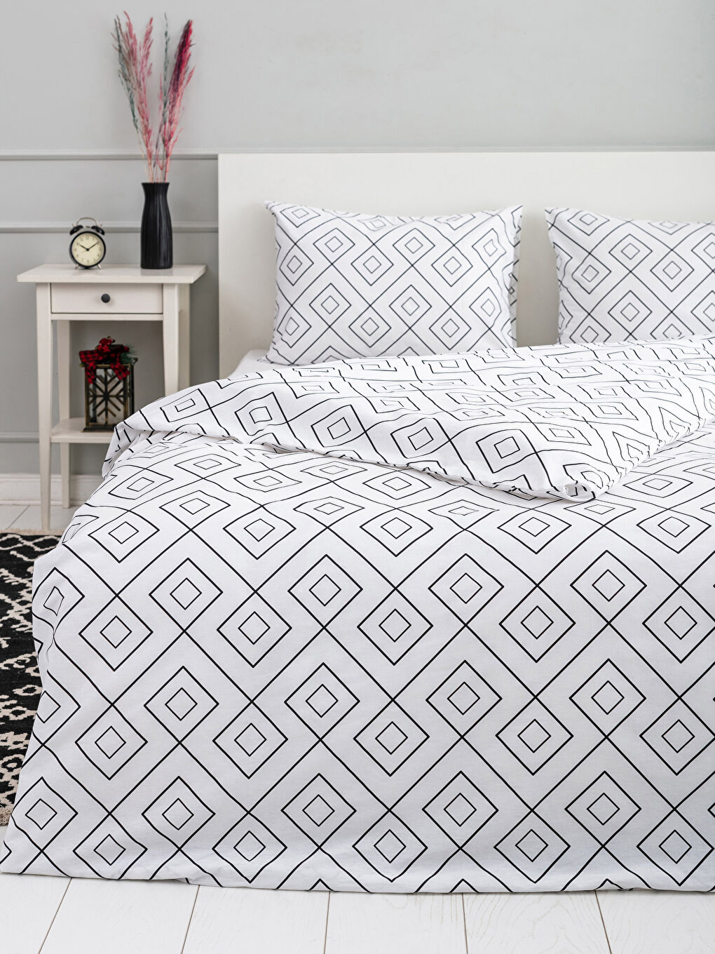 Housse de Couette et Taies d'Oreiller Tissées Imprimées Doubles