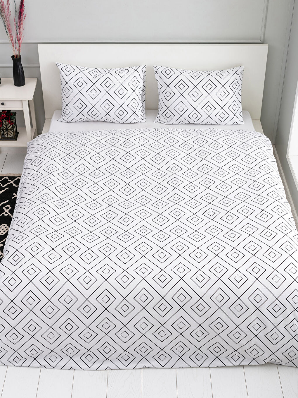 Housse de Couette et Taies d'Oreiller Tissées Imprimées Doubles-2