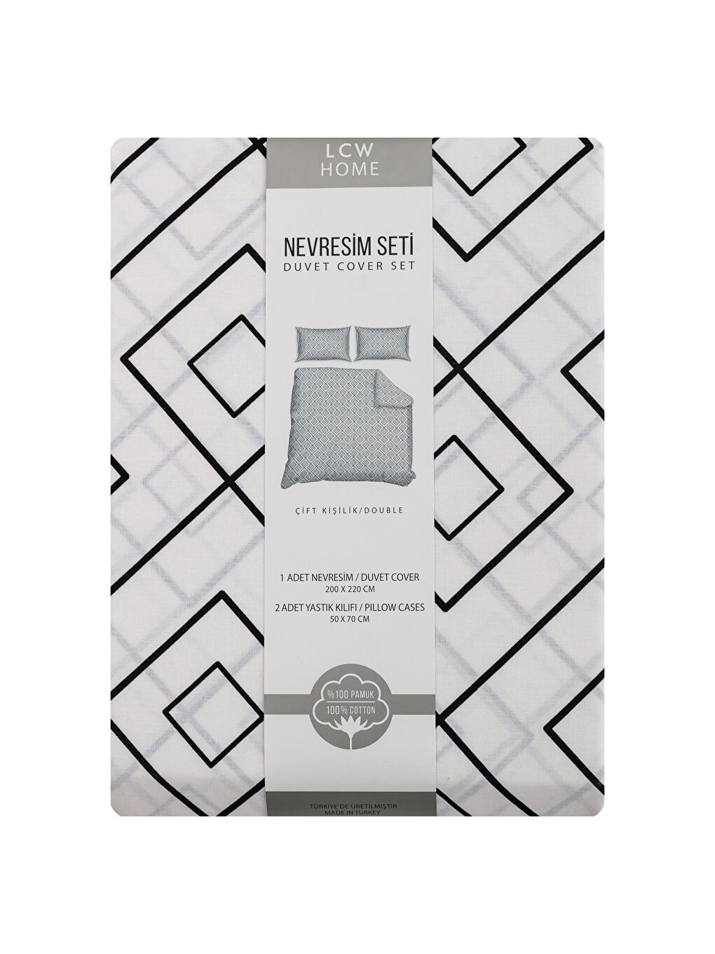 Housse de Couette et Taies d'Oreiller Tissées Imprimées Doubles-5