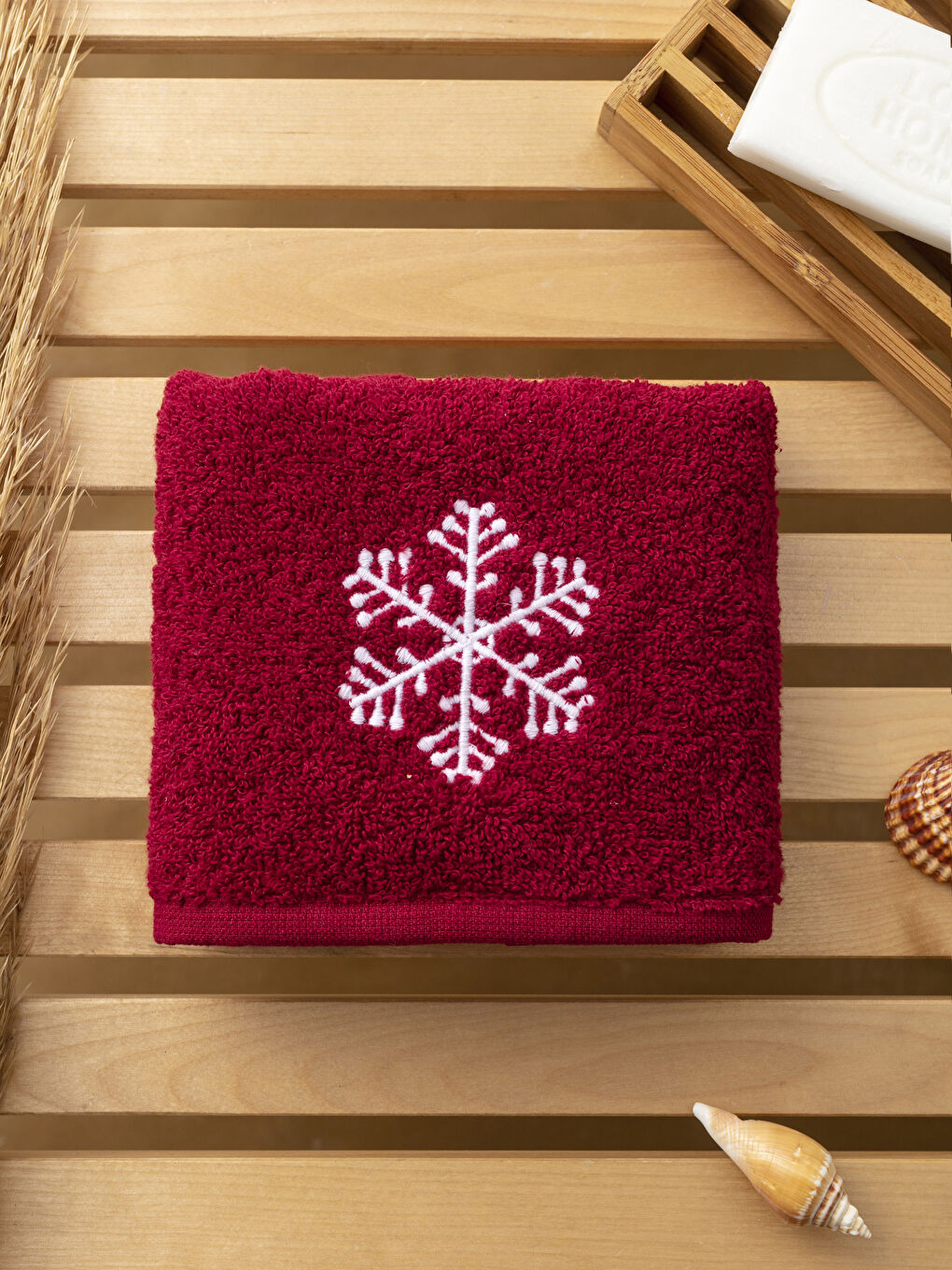 LCW HOME Embroidery Detailed Curl Hand Towel 30x50 Cm -W1I196Z8-HLG