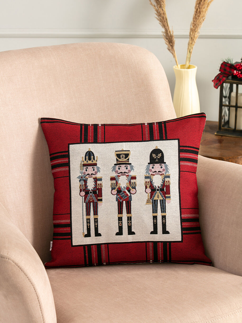 Christmas Themed Tapestry Pillow Cover 45x45 Cm