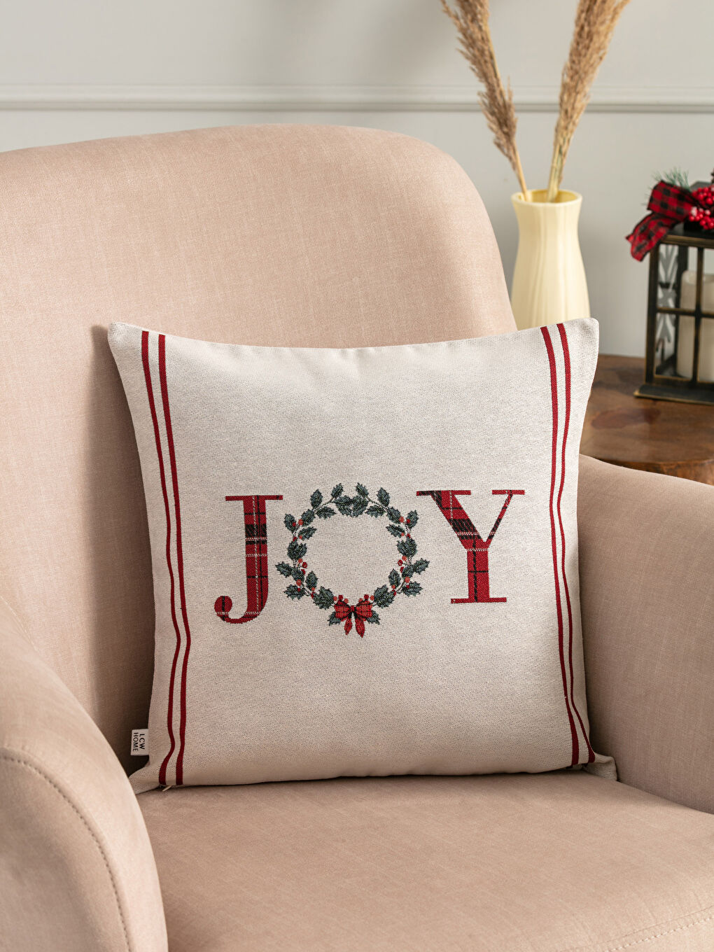 Christmas Themed Tapestry Pillow Cover 45x45 Cm