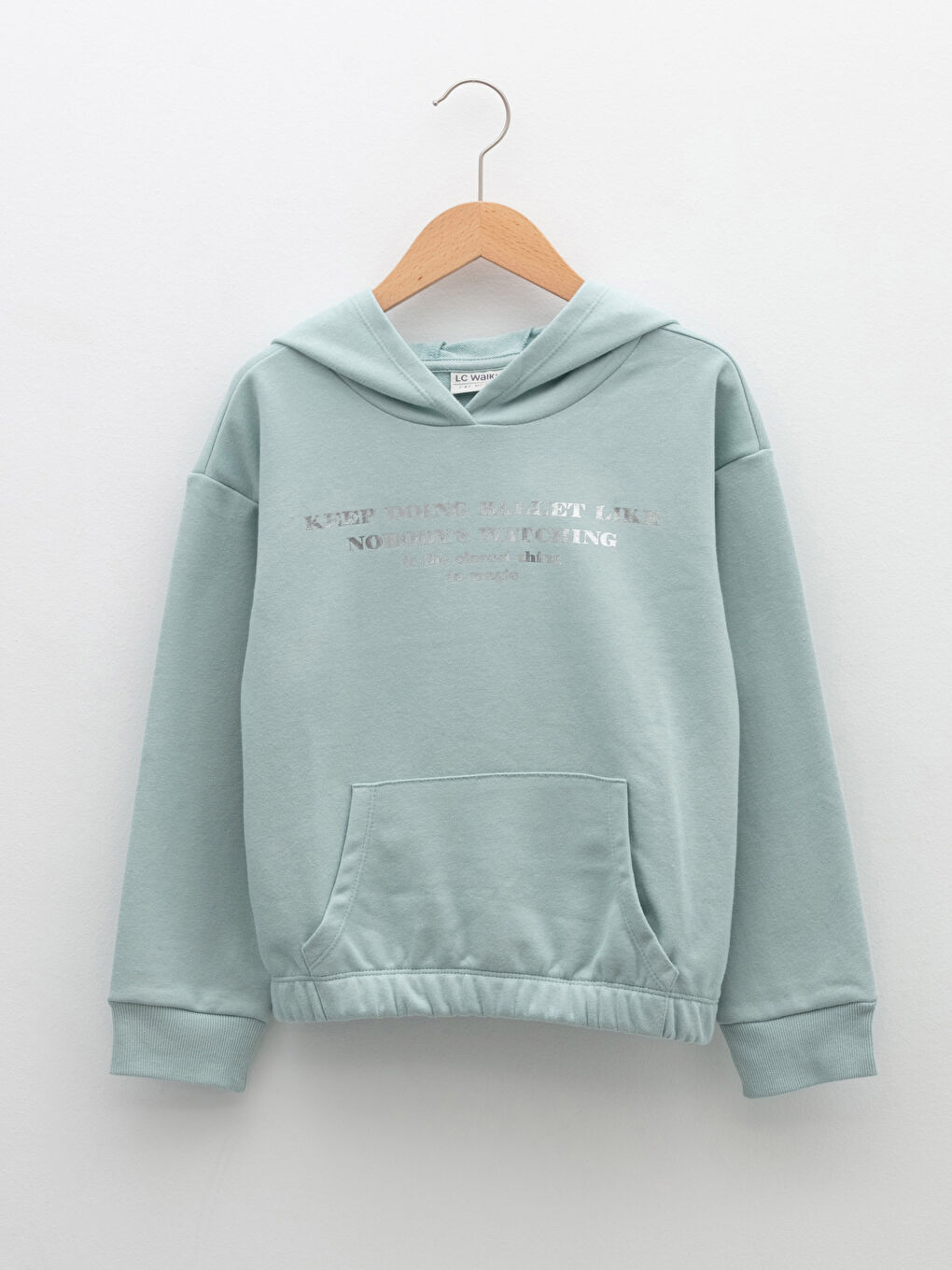 Hooded Printed Long Sleeve Girls' Sweatshirt