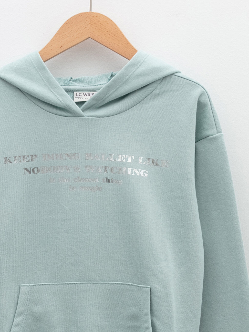 Hooded Printed Long Sleeve Girls' Sweatshirt-2