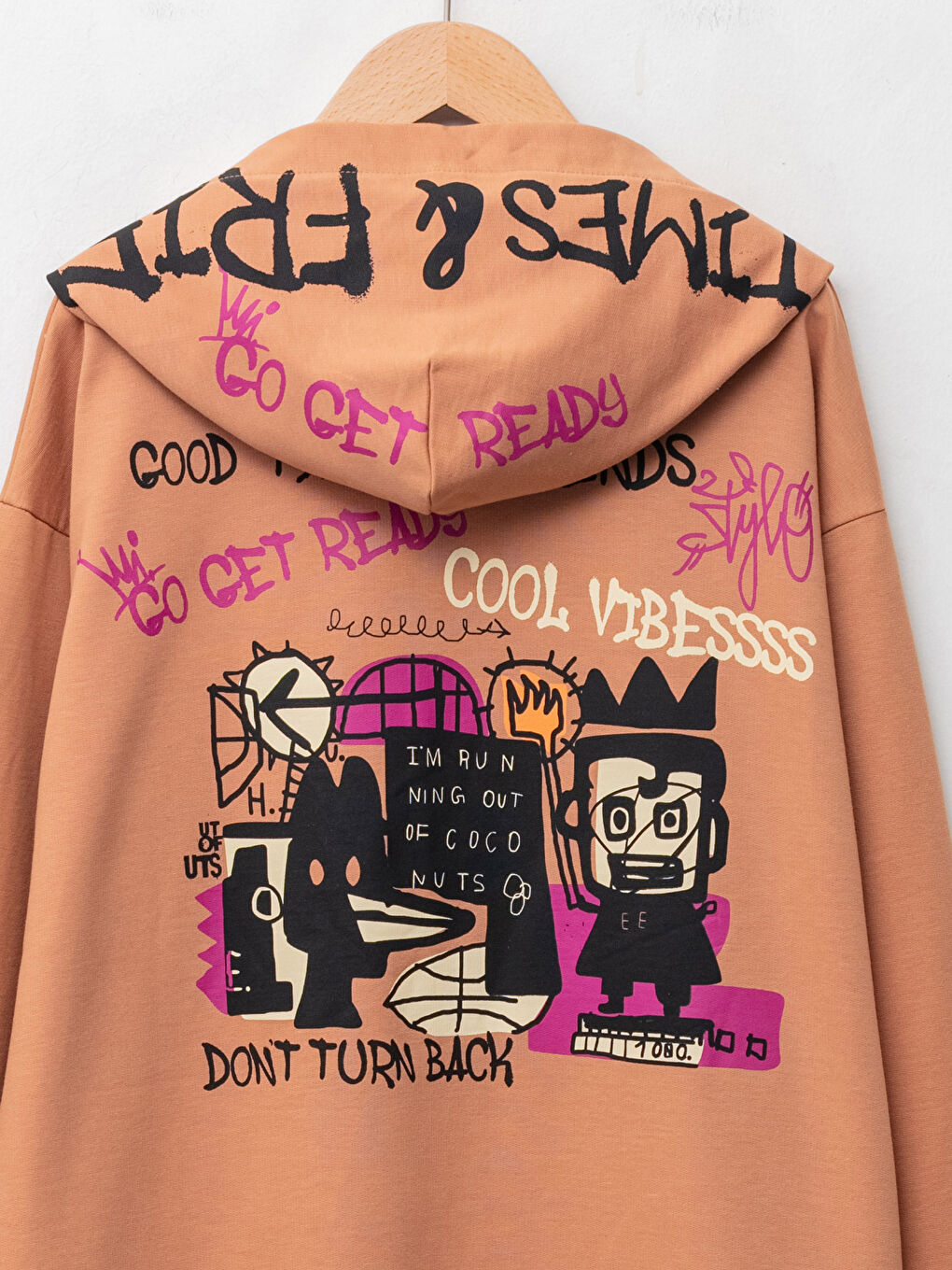 LCW Kids Bedrucktes Sweatshirt mit Kapuze und langen Ärmeln für Jungen -W1I626Z4-FPJ