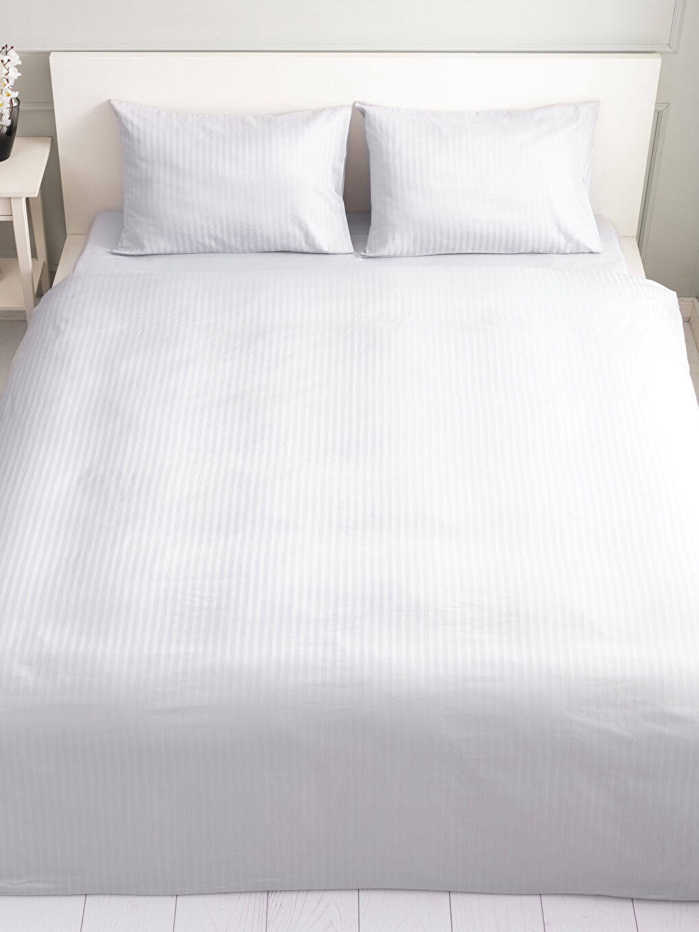 Plain Cotton Satin Double Duvet Cover Set-2