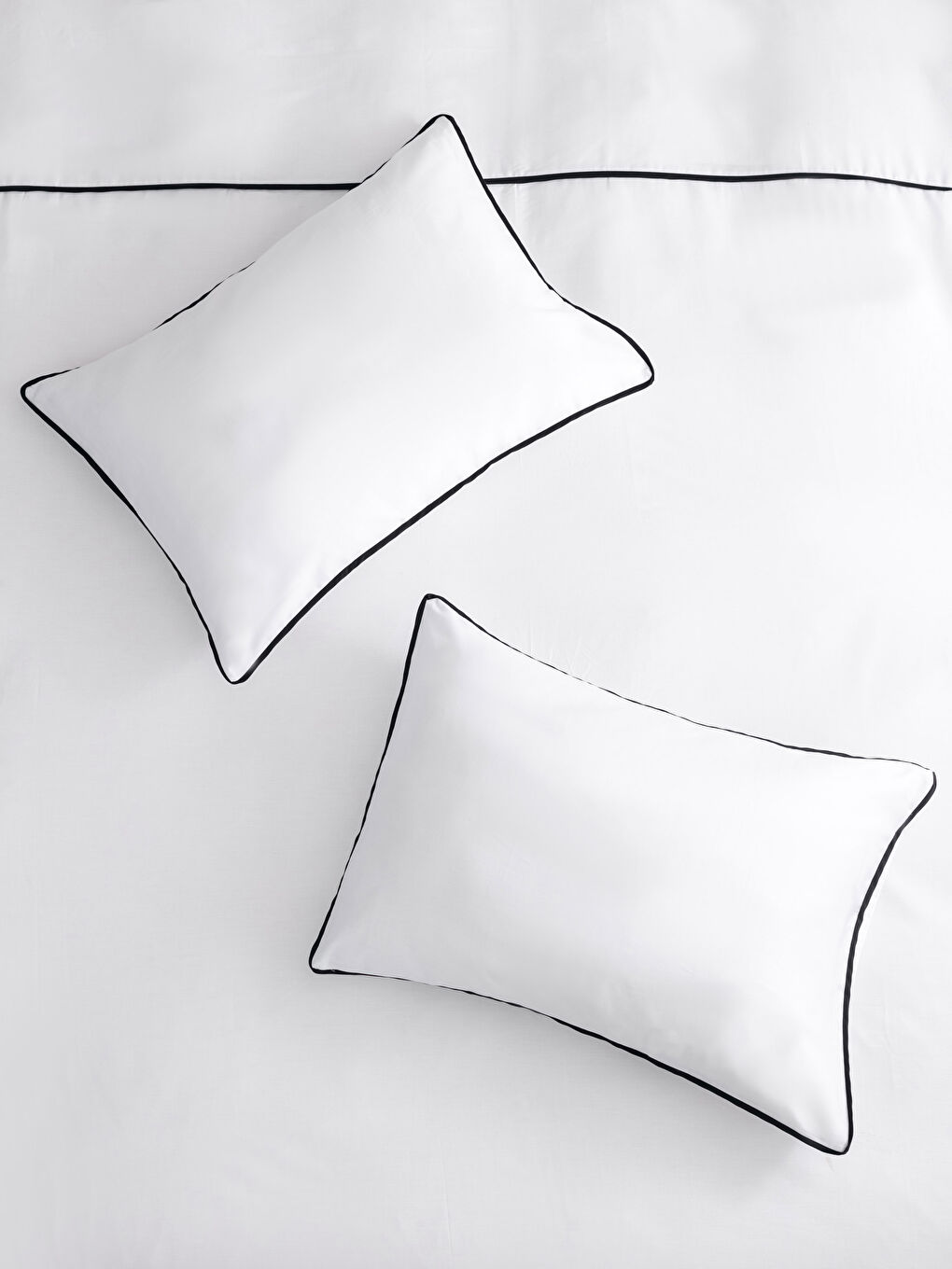 Parure de couette en satin de coton uni King Size-1