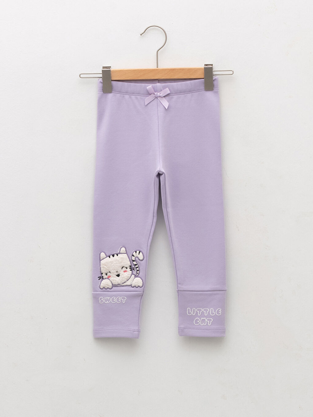 Elastic Waist Embroidery Detailed Baby Girl Tights