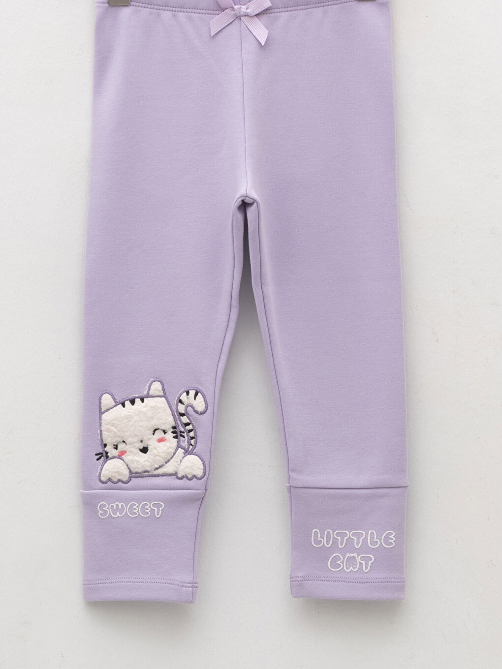 Elastic Waist Embroidery Detailed Baby Girl Tights-2