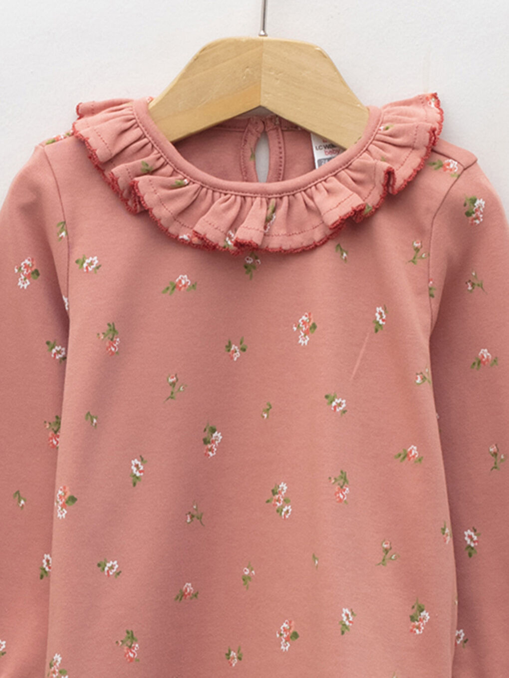 Crew Neck Long Sleeve Patterned Baby Girl T-Shirt-2