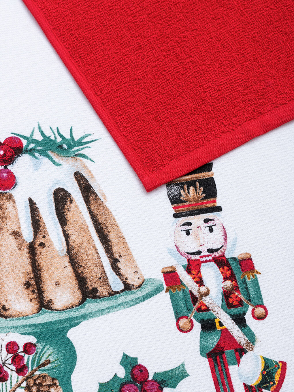 New Year Themed Printed Drying Towel 2 Pcs 40x60 Cm-2