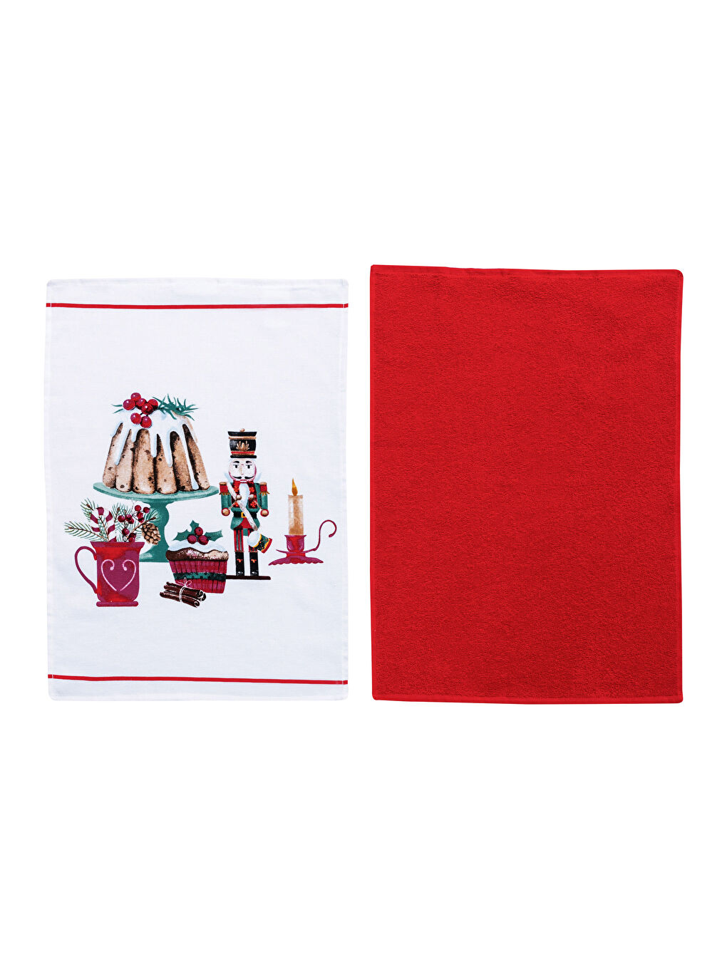 New Year Themed Printed Drying Towel 2 Pcs 40x60 Cm-3