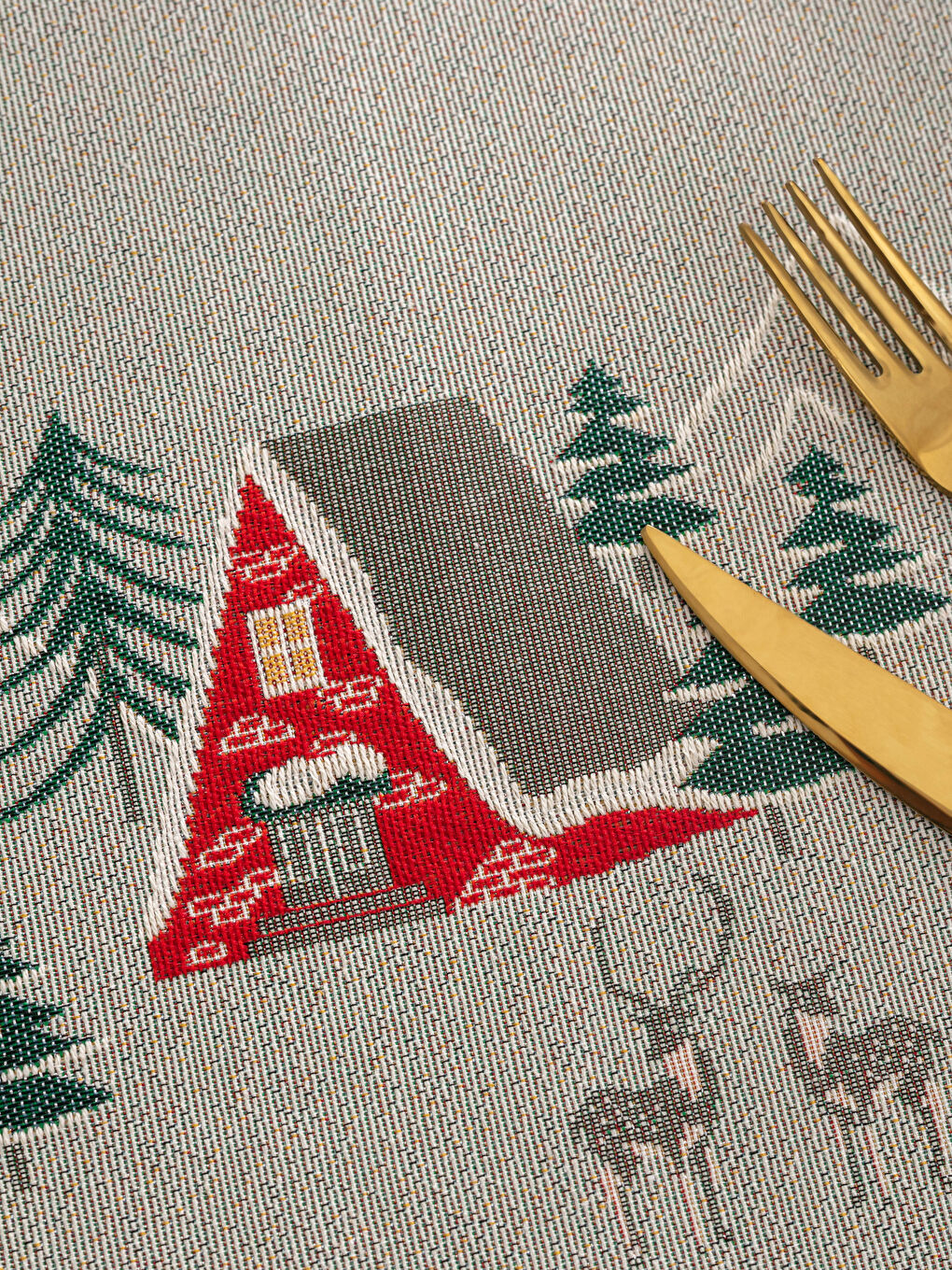 Karışık Yılbaşı Temalı Goblen Amerikan Servisi 33x50 cm-2