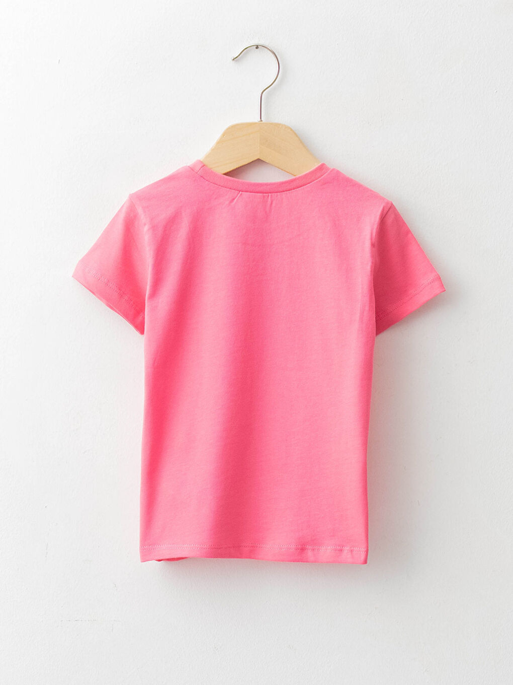 Pembe Bisiklet Yaka Kısa Kollu Baskılı Erkek Bebek Tişört-1