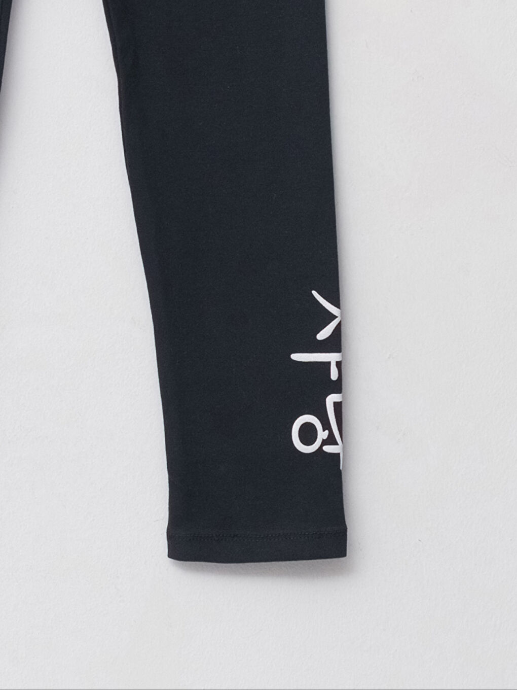 Elastic Waist Printed Cotton Girls' Ankle-Length Tights-2