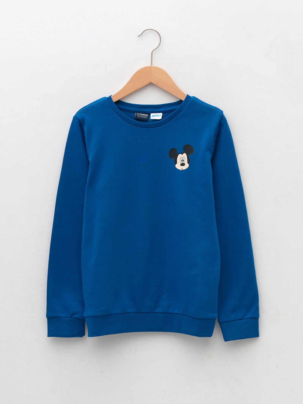 LCW Kids Crew Neck Mickey Mouse Printed Long Sleeve Cotton Boy T-Shirt -W1IE35Z4-JV8