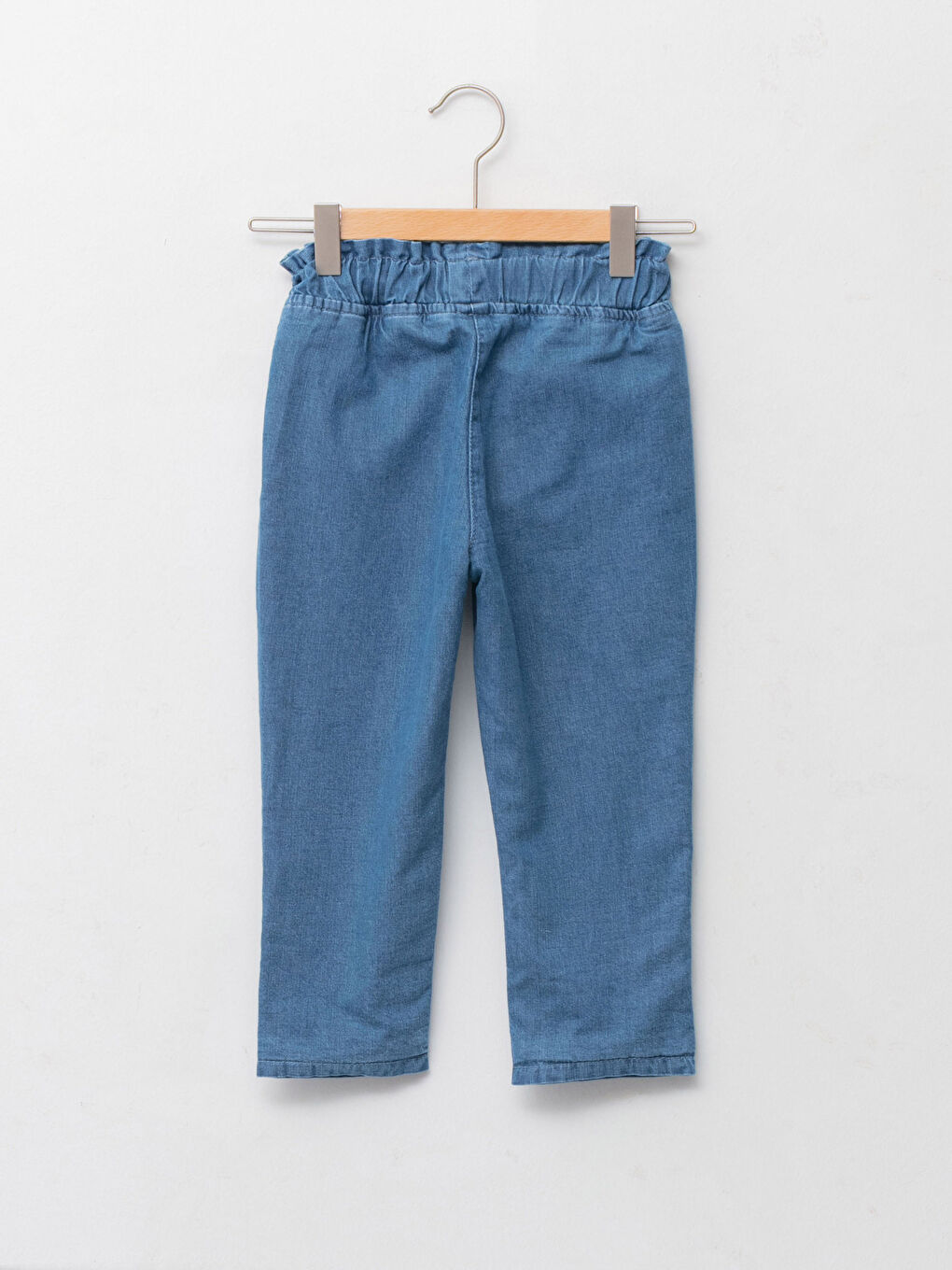 LCW baby Beli Lastikli Basic Kız Bebek Astarlı Mom Jean Pantolon -W1IE44Z1-507