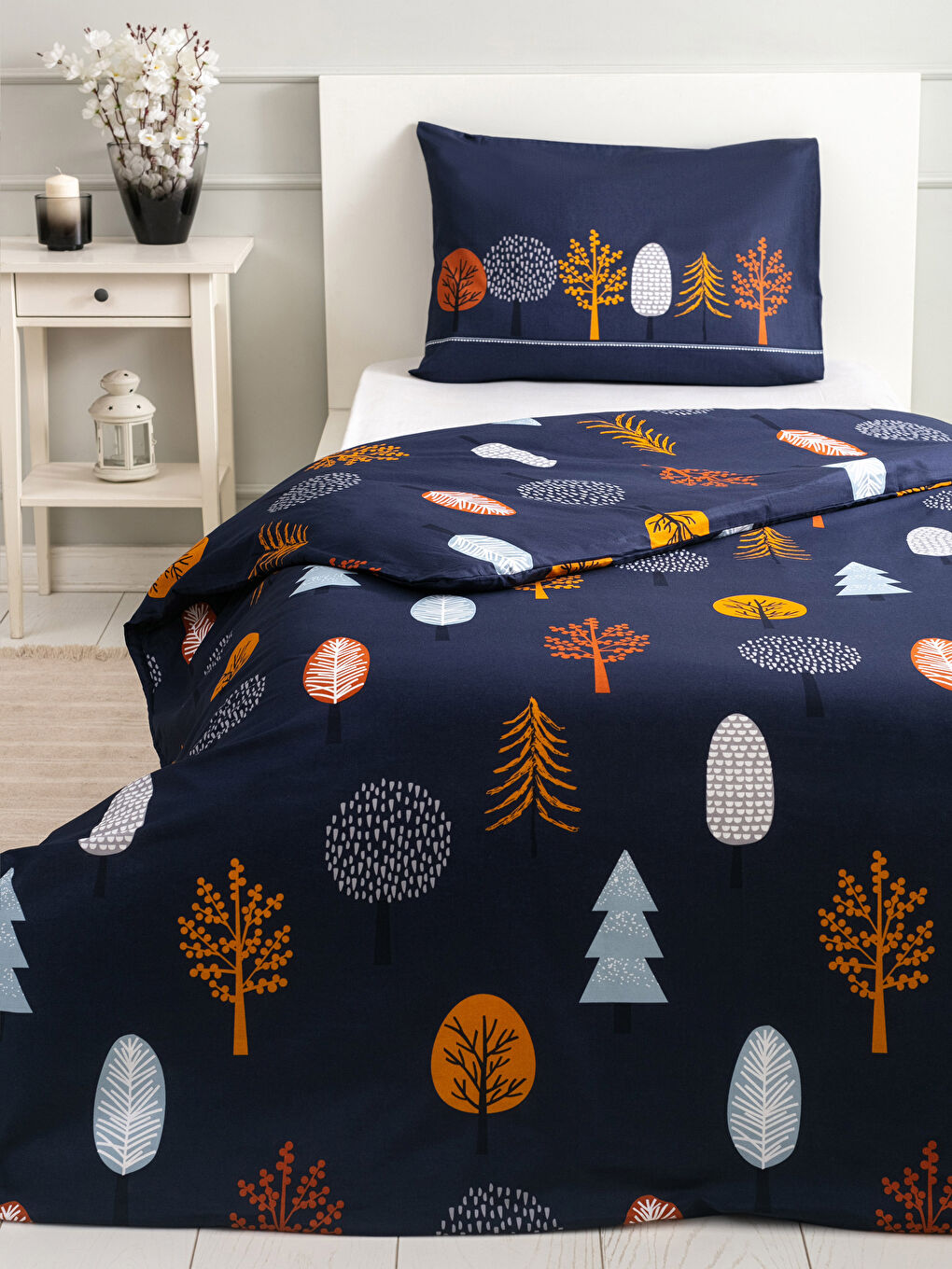 Housse de Couette et Taie d'Oreiller Tissées Imprimées