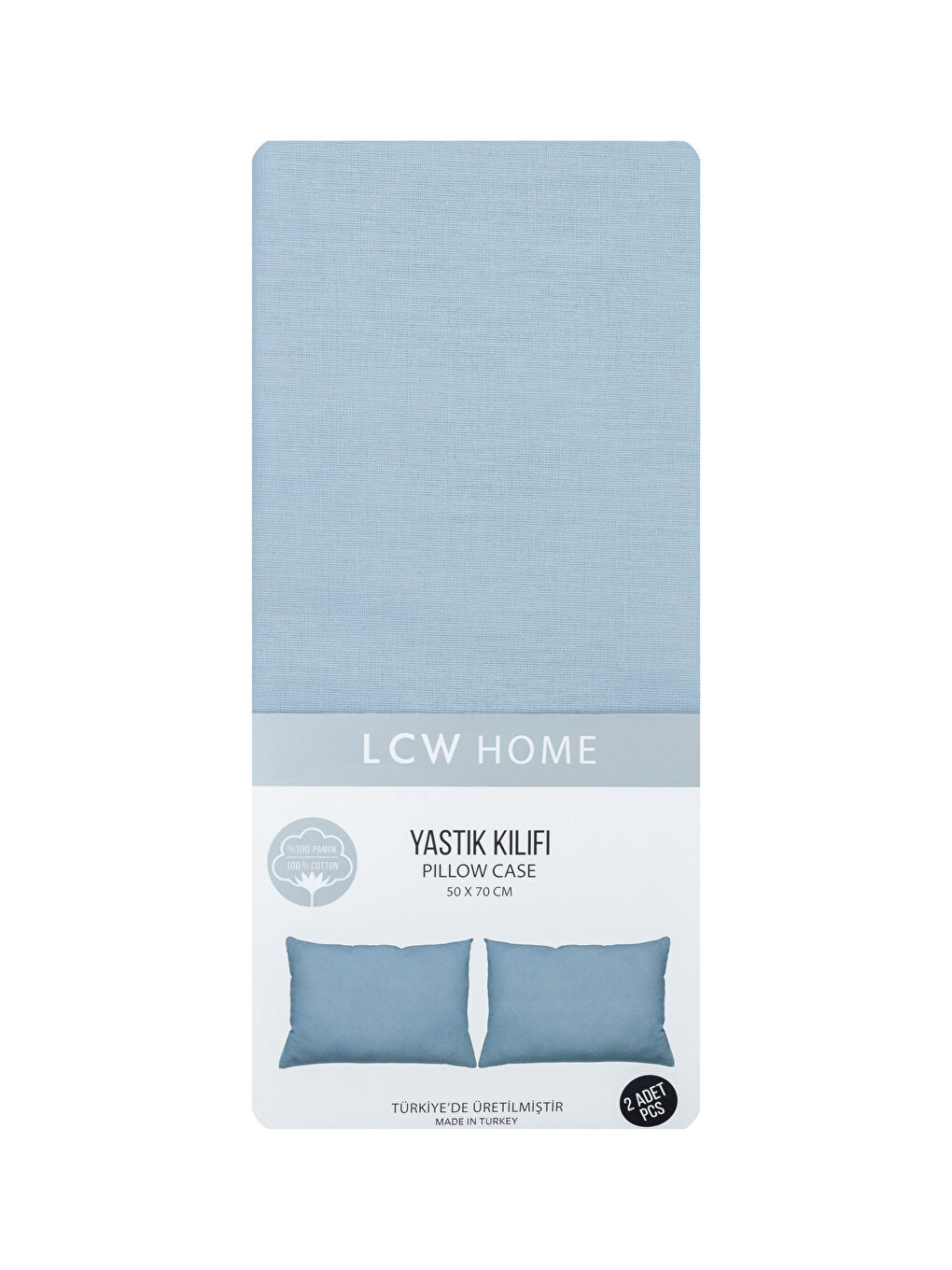 LCW HOME Plain Woven Pillow Case 2 Pack 50x70 Cm -W1IE90Z8-GMH