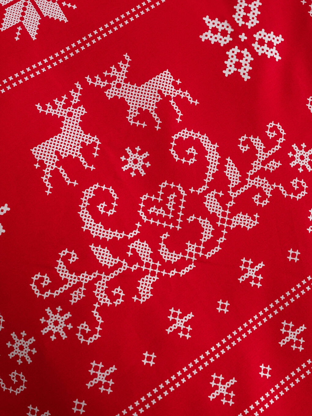 Kırmızı Tek Kişilik Baskılı Dokuma Nevresim 160x220 cm 160x220 cm-2