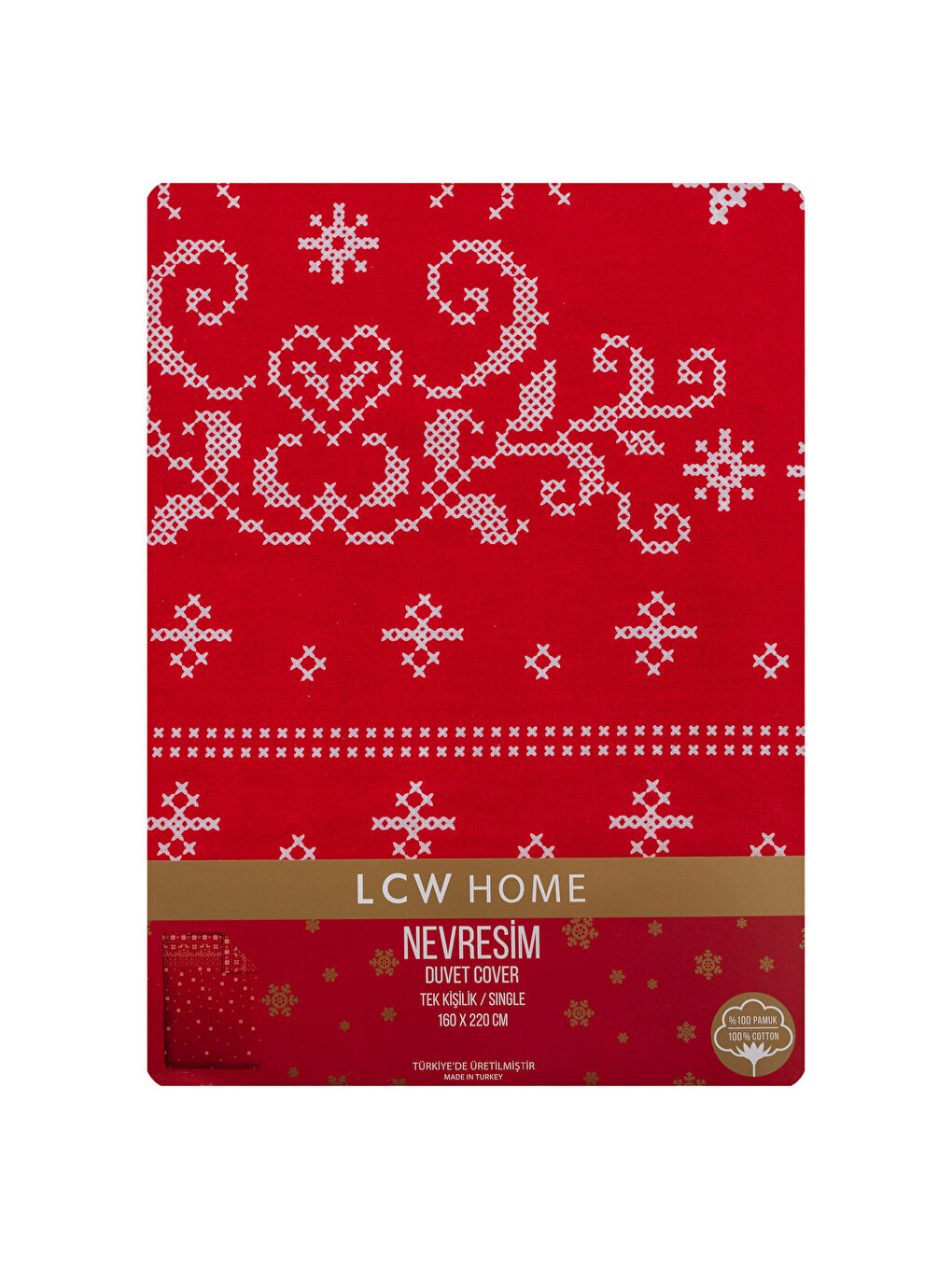 Kırmızı Tek Kişilik Baskılı Dokuma Nevresim 160x220 cm 160x220 cm-4