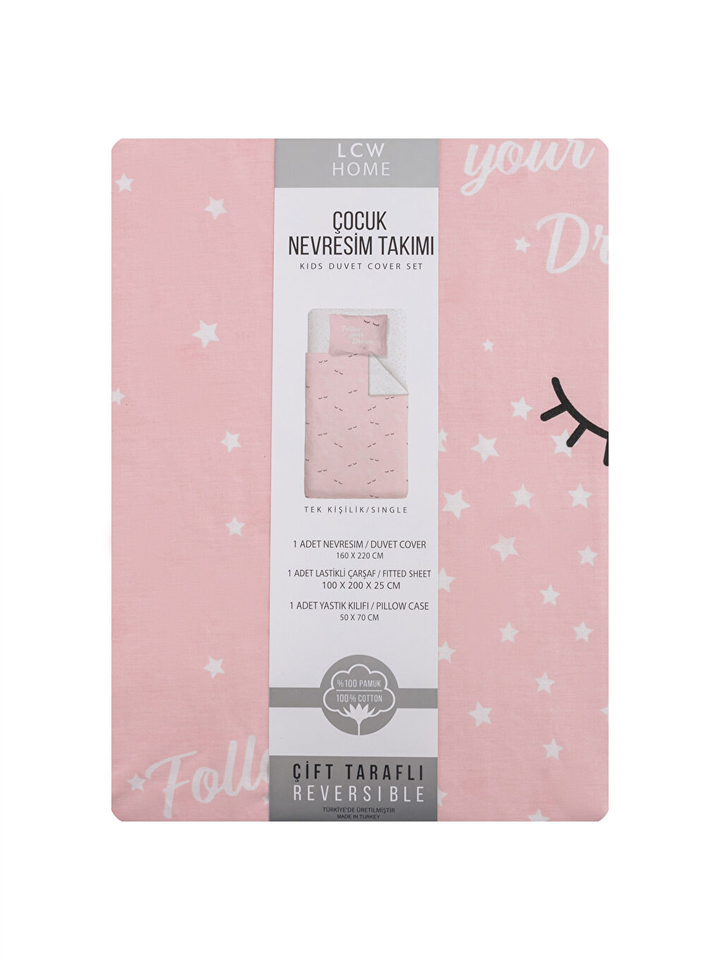 Lcw Home Parure Housse de Couette Imprimée Tissée pour Filles -W1IH75Z4-LT4