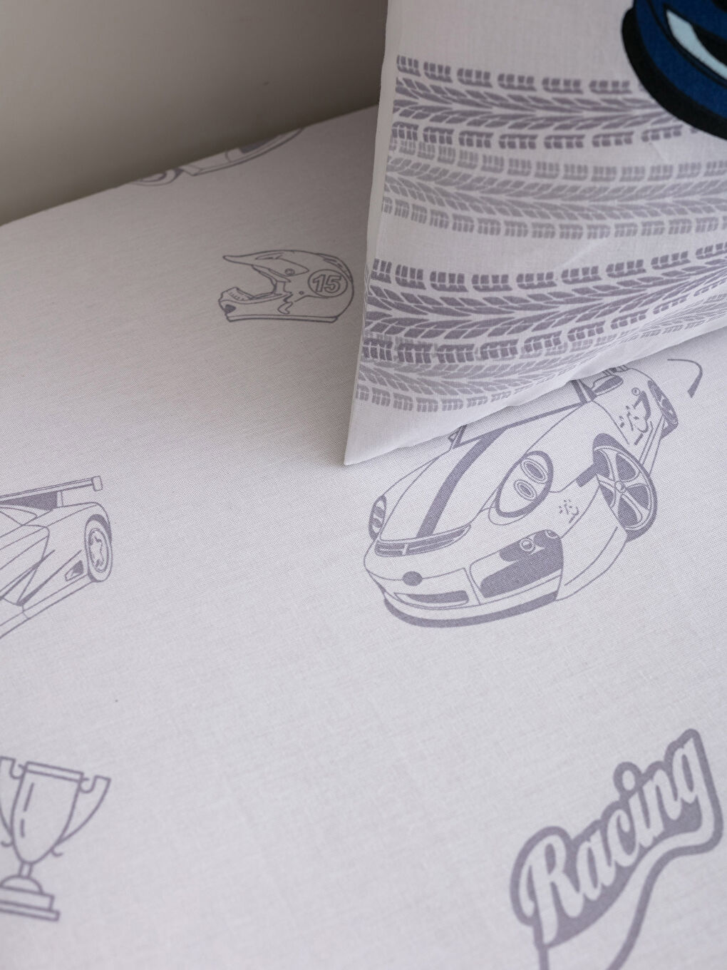 Parure de Housse de Couette Tissée Imprimée Voitures pour Garçons-3