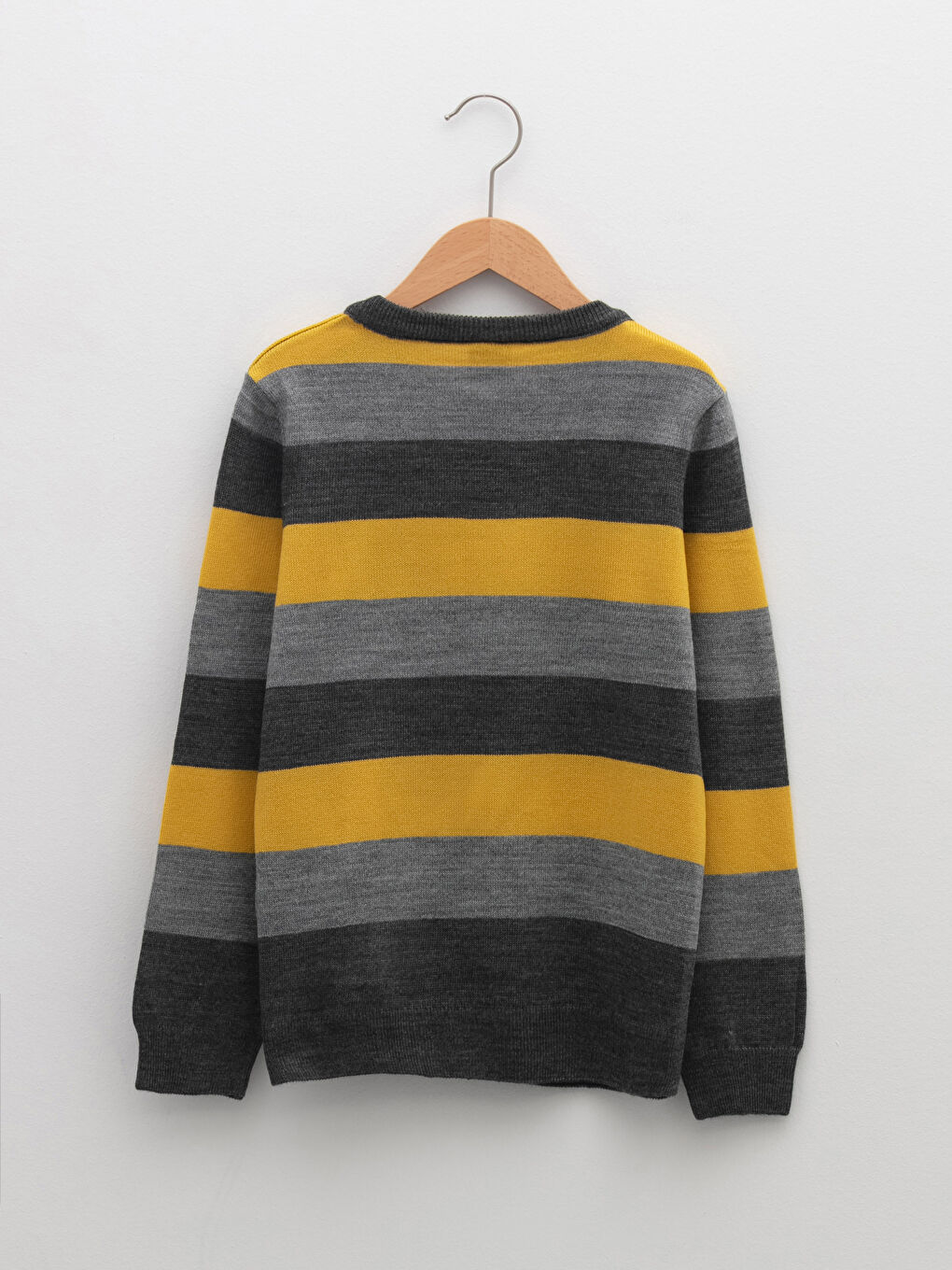 LCW Kids Crew Neck Striped Long Sleeve Boy Thin Tricot Sweater -W1II32Z4-FUV