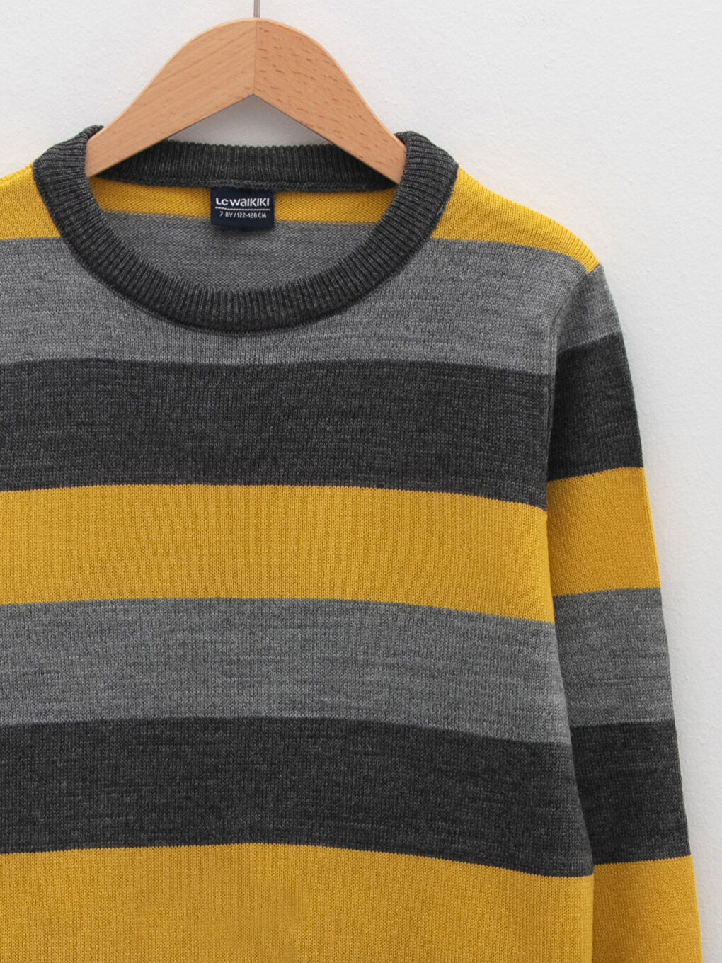 LCW Kids Crew Neck Striped Long Sleeve Boy Thin Tricot Sweater -W1II32Z4-FUV