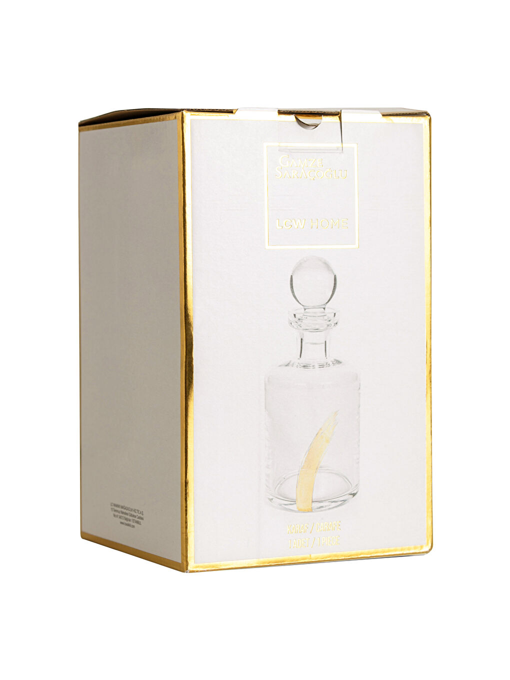 Sarı Baskılı Kapaklı Cam Sürahi-2