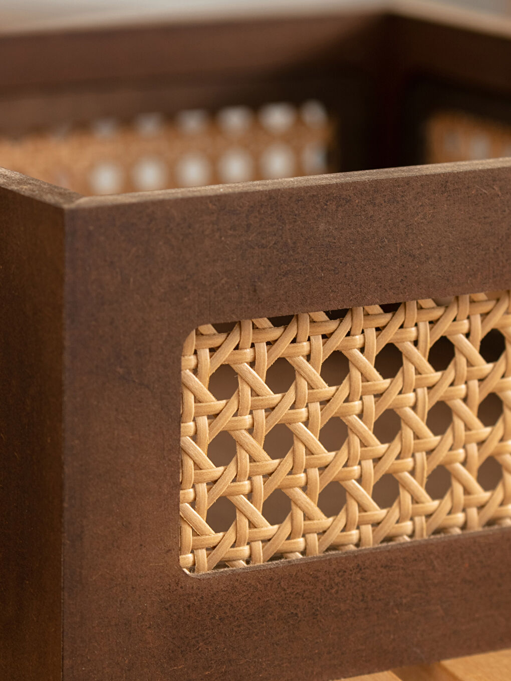 منظم خشبي صندوق خيزران 22x22x10 سم-2