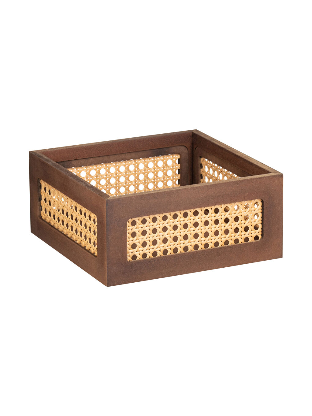 منظم خشبي صندوق خيزران 22x22x10 سم-3