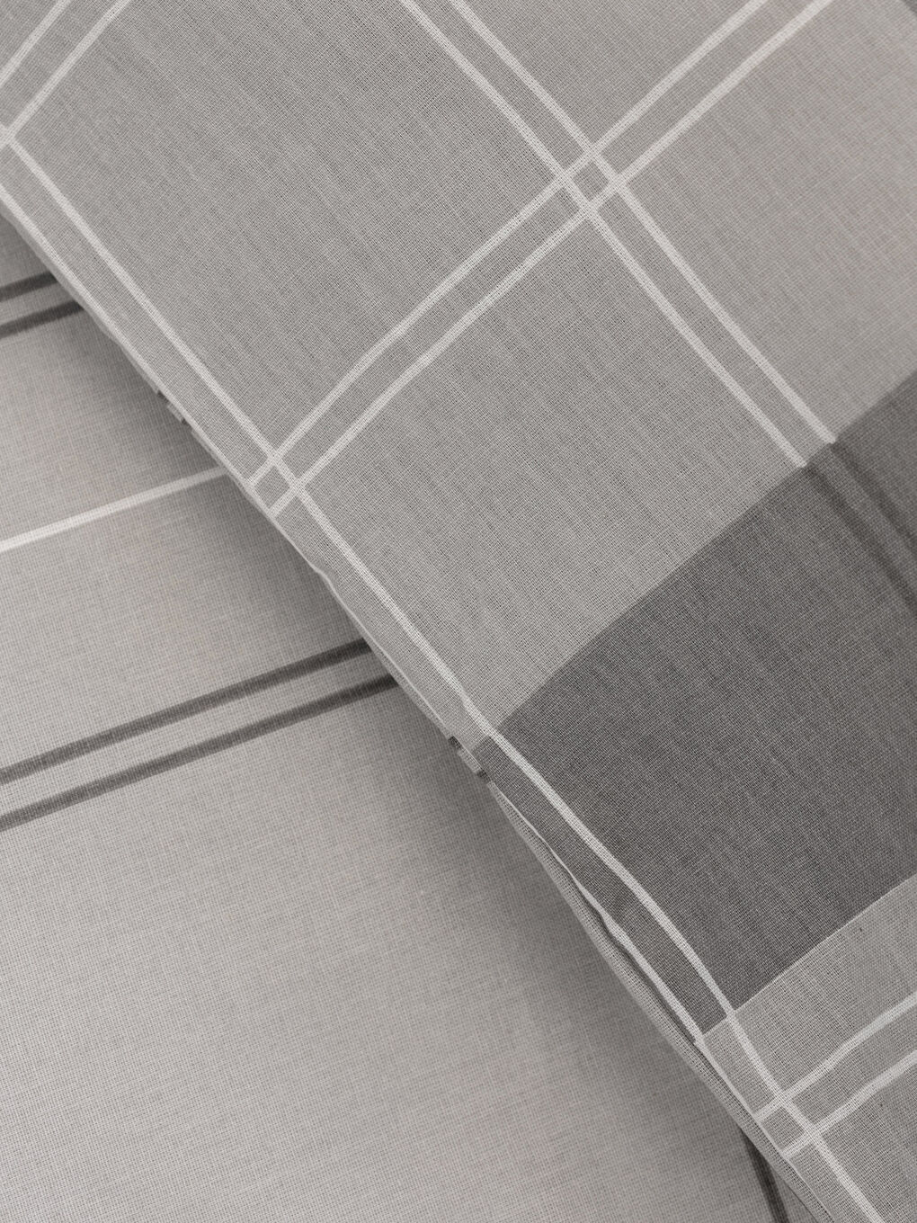 Single Checkered Double Sided Woven Duvet Cover Set-5