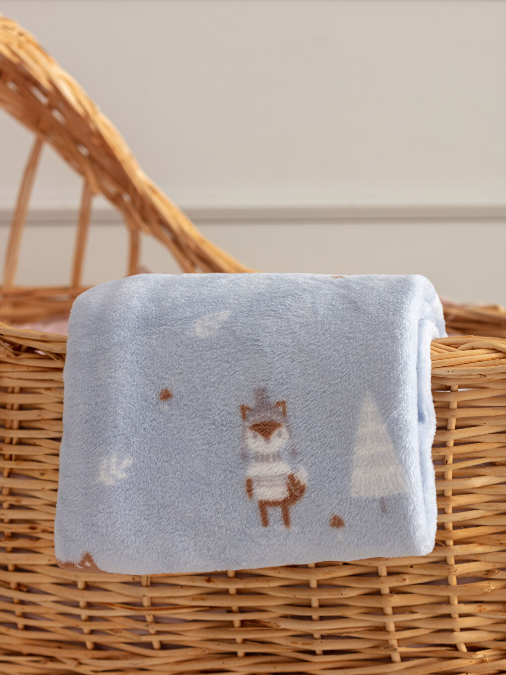 Couverture Bébé Imprimée en Velours Doux 90x110 Cm-1