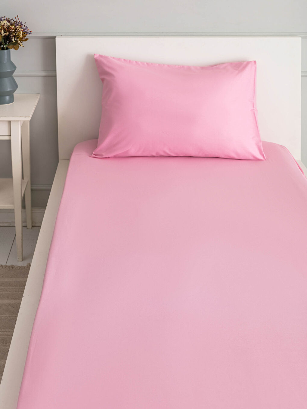 Single Flat Woven Elastic Sheet and Pillowcase