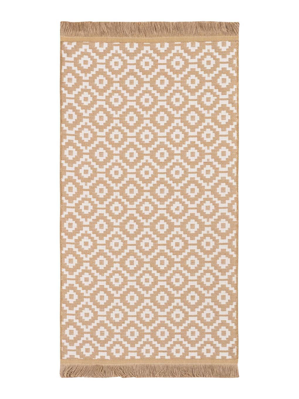 Karışık Kendinden Desenli Püsküllü Halı 75x150 cm-2