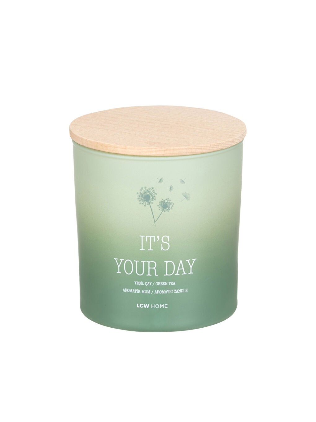 LCW HOME Text Printed Glass Decorative Candle 210 Gr -W1J282Z8-LRP
