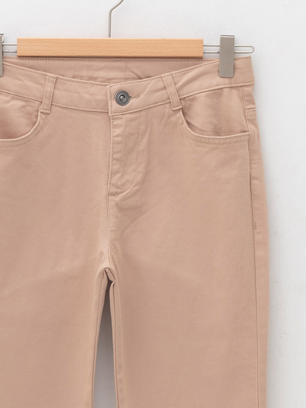 Базовые хлопковые брюки для девочек-2