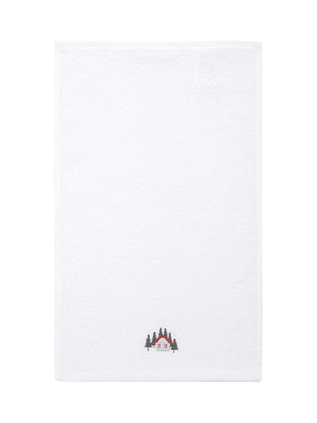 LCW HOME New Year Themed Embroidery Detailed Boucle Hand Towel 30x50 Cm -W1JA40Z8-J5E